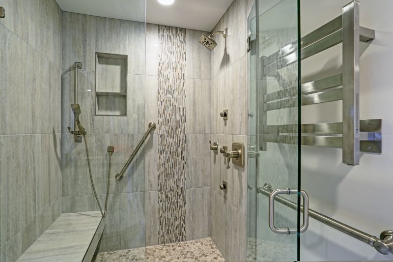 Corner Shower with Glass Panel